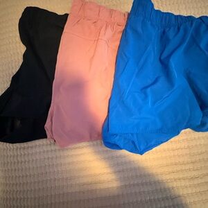 Old Navy Women's Athletic Shorts in Black, Pink, and Blue